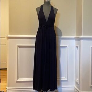 J.Crew Jersey Knit Plunge Maxi Dress 2 in Plum